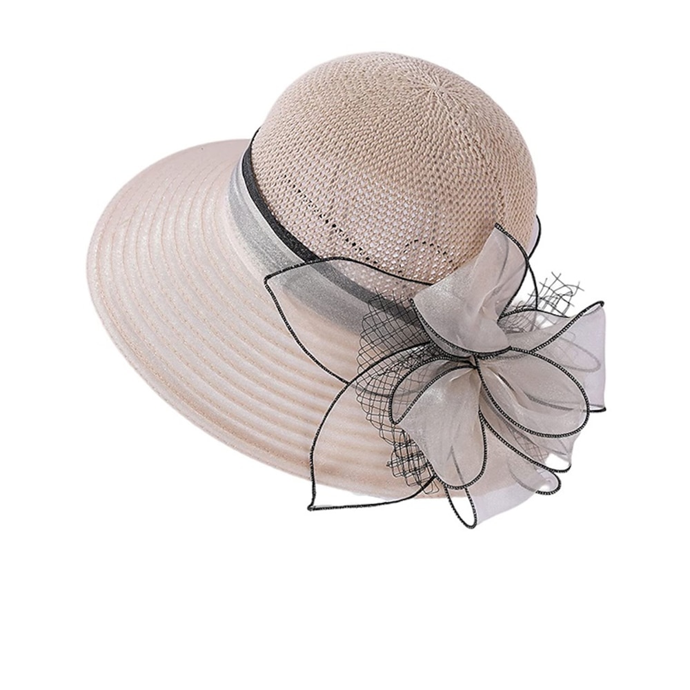 Kentucky Derby Hut aus Organza für Damen, Fascinator, Bowlerhut, für Teeparty, Braut, Hochzeit, Kirche, Kleid, Hut, Sonnenhut Lightinthebox