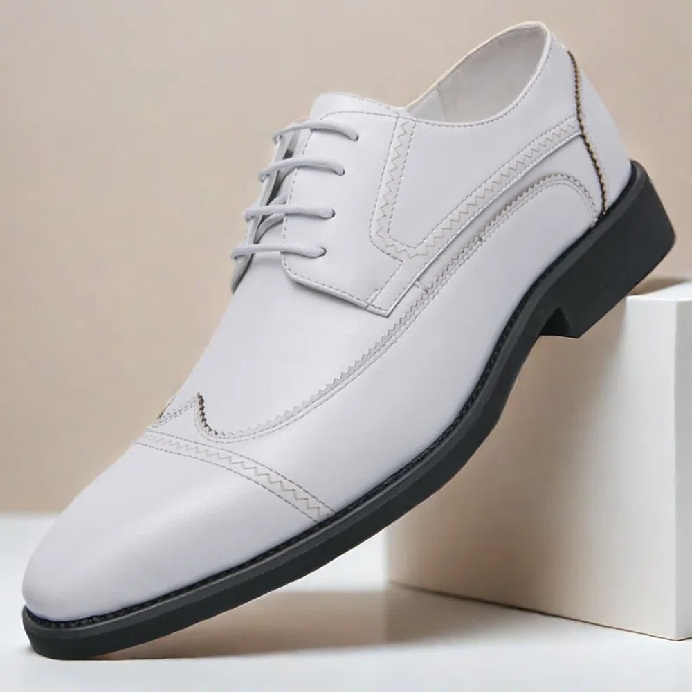 klassische Oxford-Schnürschuhe für Herren - elegante formelle Abendschuhe mit Steppnähten für Business, Hochzeiten und besondere Anlässe Lightinthebox