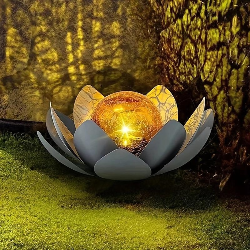 1 pc Outdoor Solar Lotus Ball wasserdicht Landschaft Licht Hof Garten Rasen Pfad Pool dekorative Licht Lightinthebox