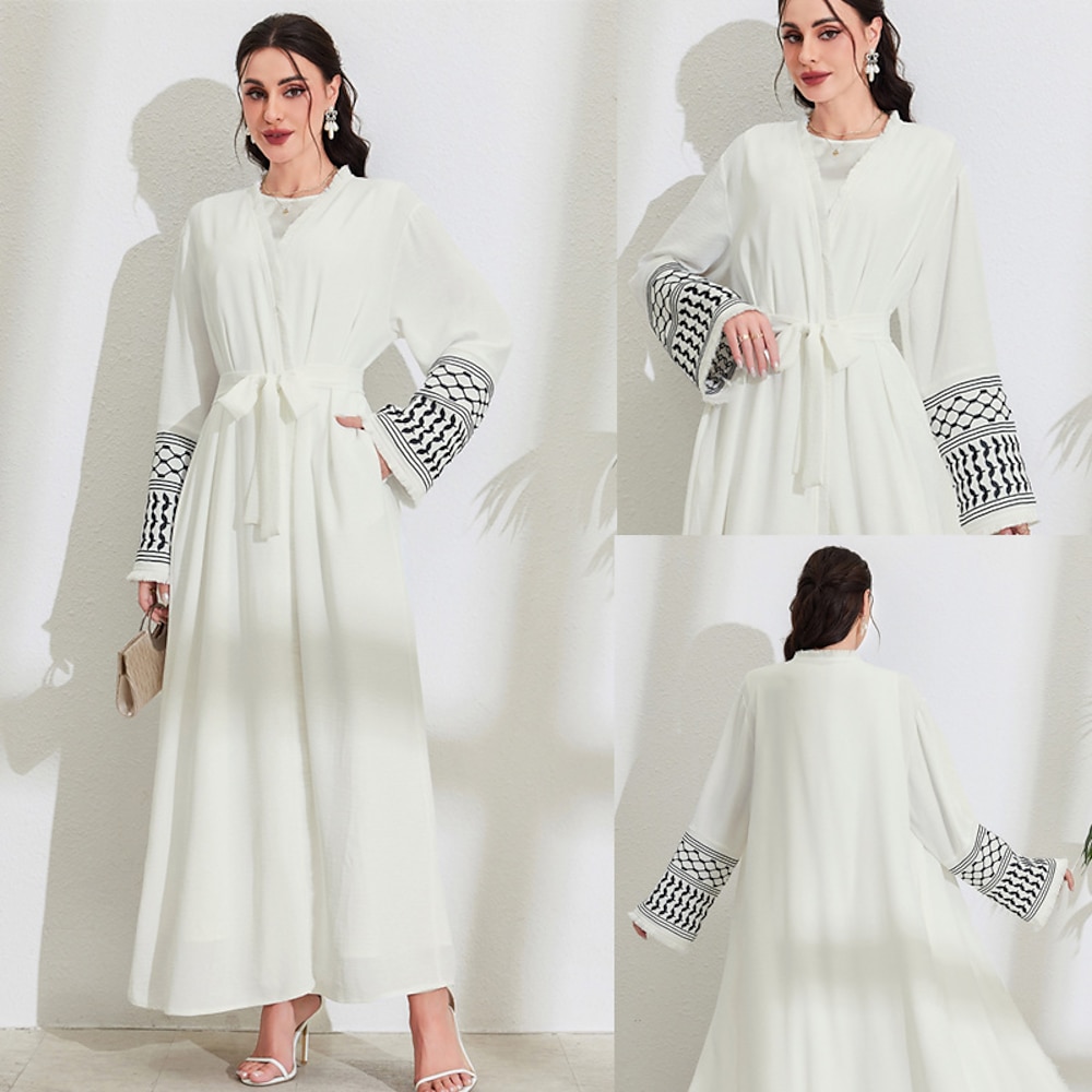 Damen Kleid Kimonoo Dubai islamisch arabisch Muslim Ramadan Erwachsene Kleid Lightinthebox