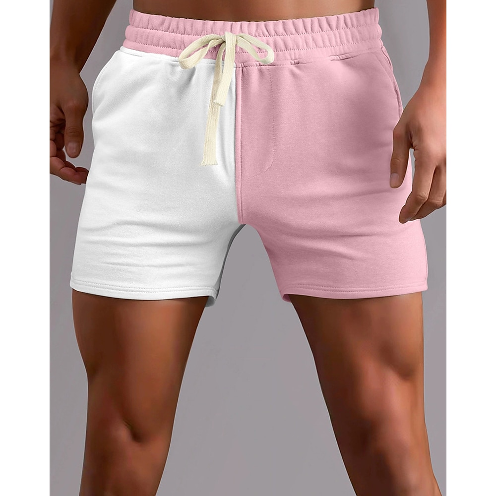 Herren Sportliche Shorts Sweatshorts Kurze Hose Shorts Kurze Hosen Sommer-Shorts Tasche Kordelzug Elastische Taille Farbblock Komfort Atmungsaktiv Kurz Outdoor Sport Klassisch Brautkleider schlicht Lightinthebox