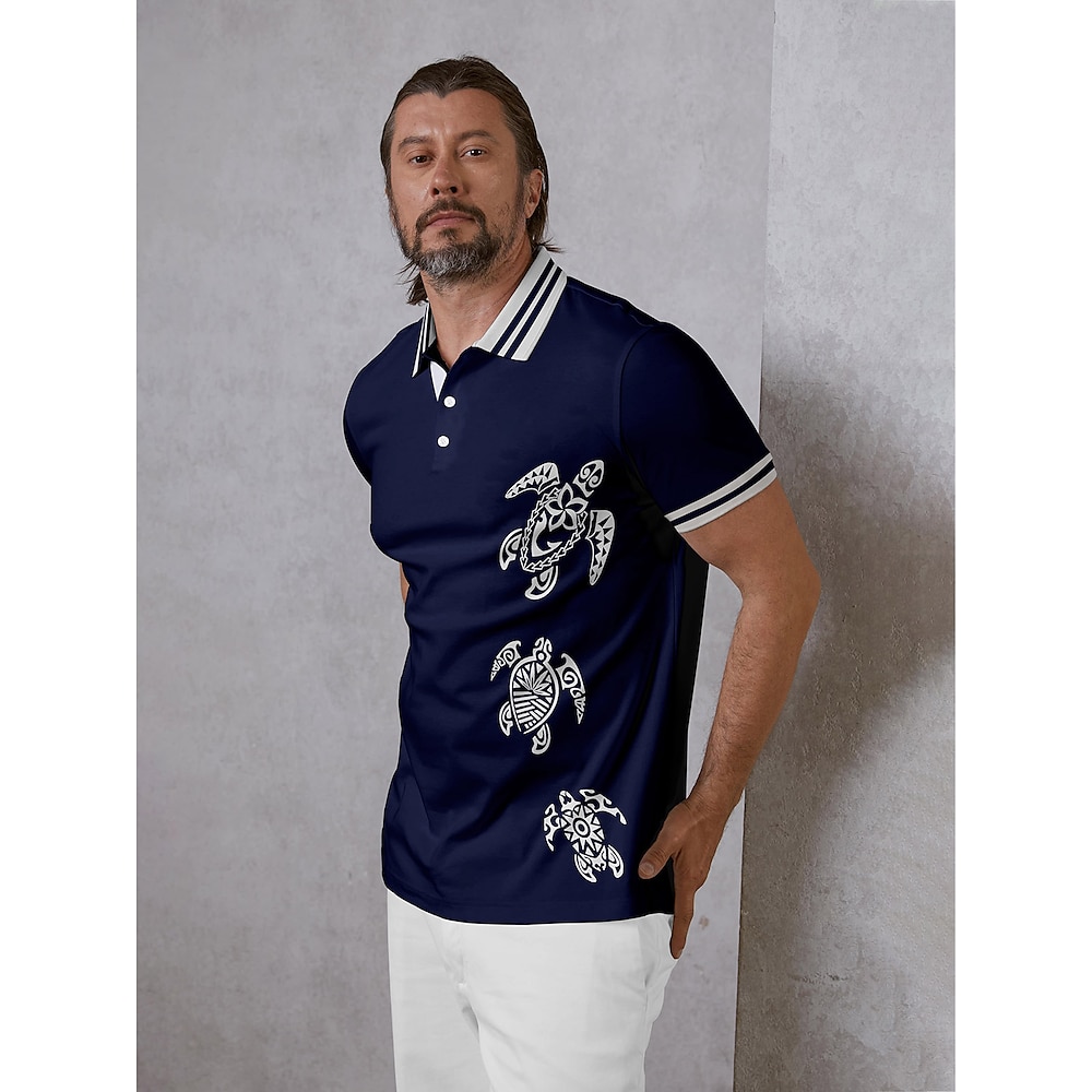 Herren poloshirt Marineblau Kurzarm Shirt Golfkleidung, Kleidung, Outfits, Kleidung Lightinthebox