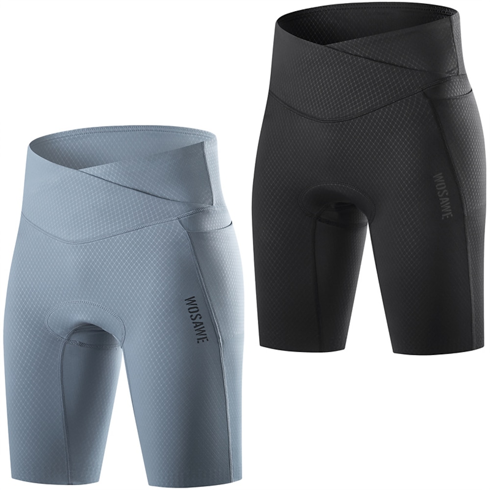 WOSAWE Herren Radlerhose Fahrradhose Fahrradshorts Radhose kurz mit polster Fahhrad Kurze Hose Gepolsterte Shorts / Gämse entspannte Passform Sport Atmungsaktiv Schnelltrocknend Komfortabel Schwarz Lightinthebox