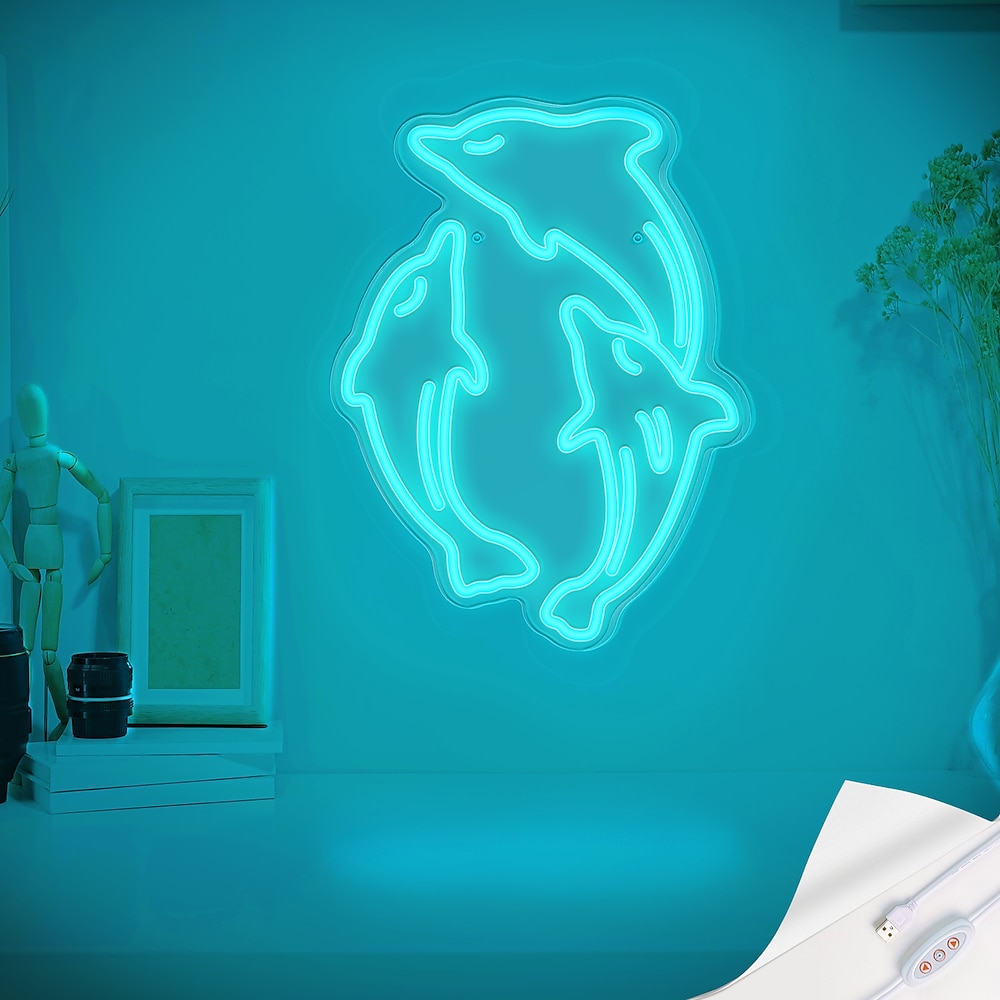 USB-betriebene LED-Neonfischlichter - lebendiges Neondekor für Schlafzimmer, Club, Außenbereiche Lightinthebox