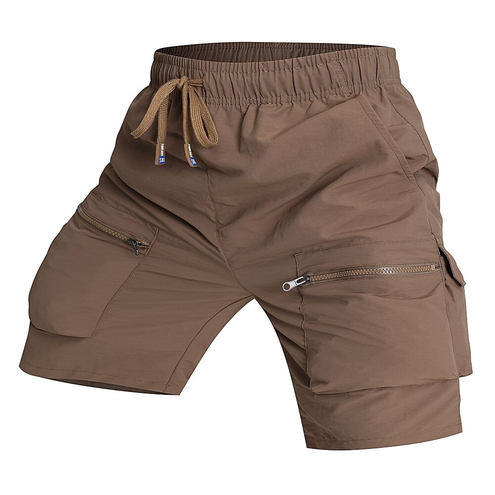 Herren Cargo-Shorts Outdoor Shorts Shorts Laufshorts Elastischer Bund Reißverschlusstasche 6 Taschen Einfach Schnelltrocknend Feuchtigkeitsableitend Knielang Outdoor Lässig Täglich Mode Streetwear Lightinthebox