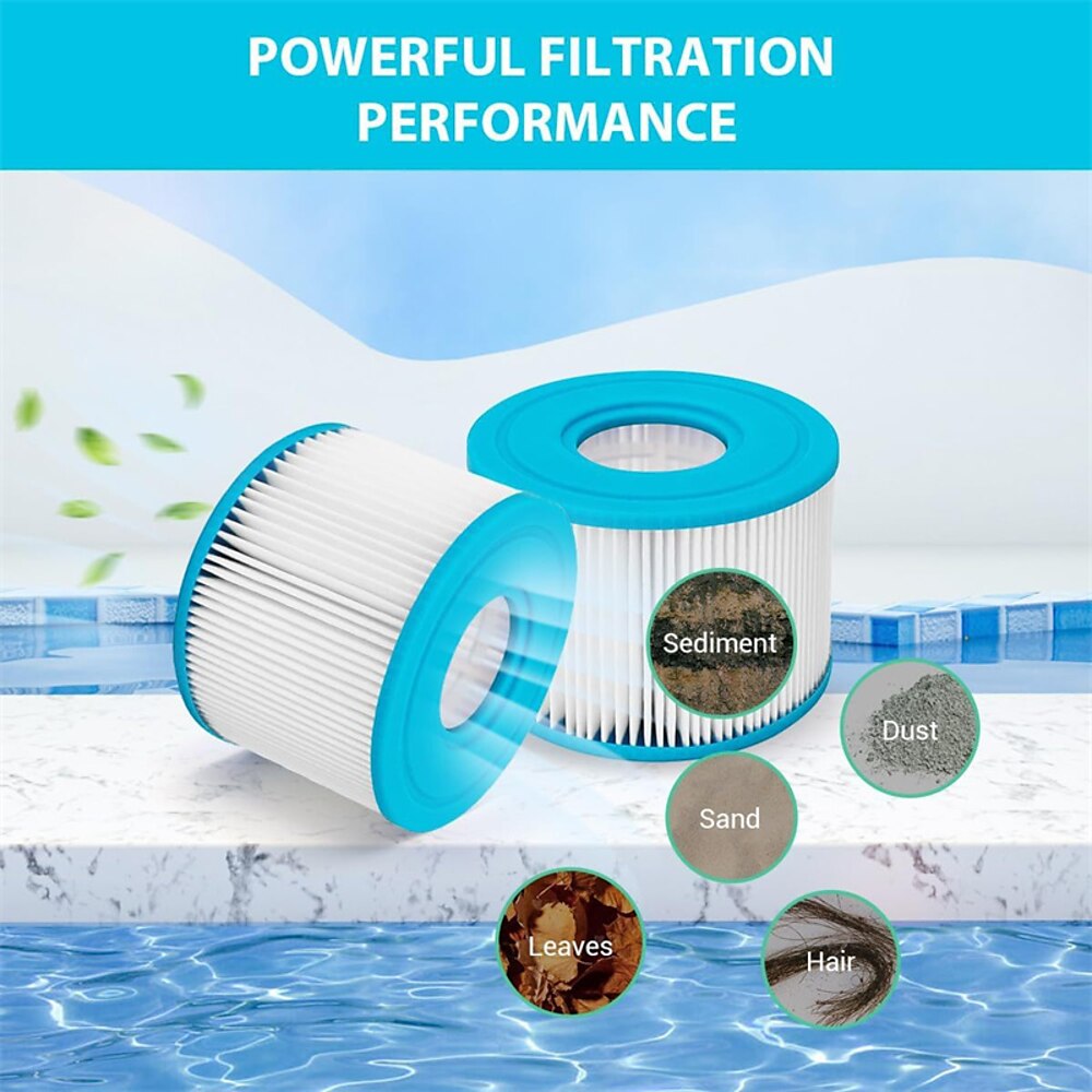 Poolreinigungsfilterelement ist geeignet für Bestway VI, kompatibel mit LA YZ-Spa-Filterelement Lightinthebox