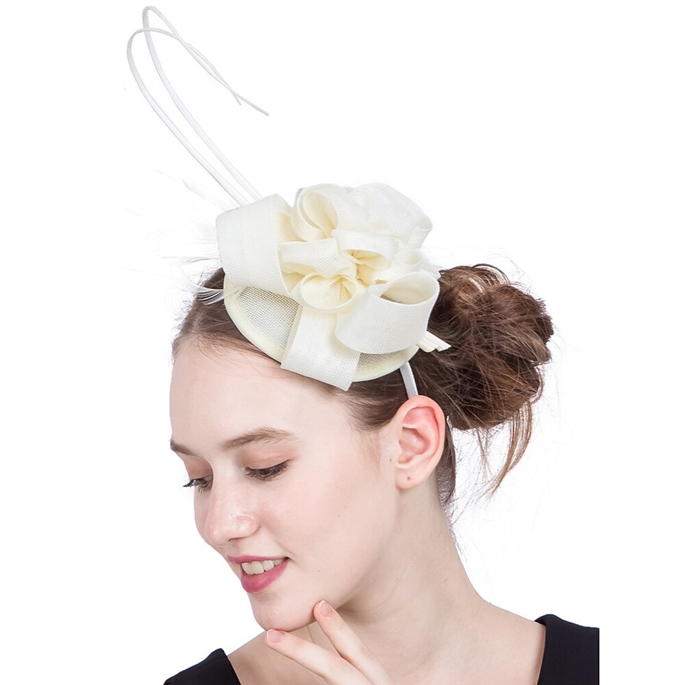 Kopfschmuck Tüll Fedora-Hut Pferderennen Vintage Niedlich Mit Blumig Kopfschmuck Kopfbedeckung Lightinthebox