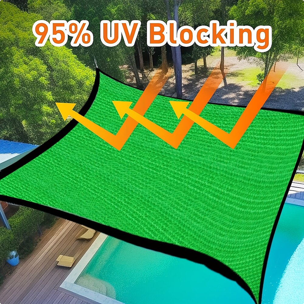 Anti-UV-Sonnenschutznetz - langlebiges PVC, UV-Schutz, Staubreduzierung, ideal für Auto, Wohnmobil, Camper, Markise, Garten, Balkon und Rasen, Unterstand, 4 x 4 m/13,12 x 13,12 Fuß, 5 x 4 m/16,4 x Lightinthebox