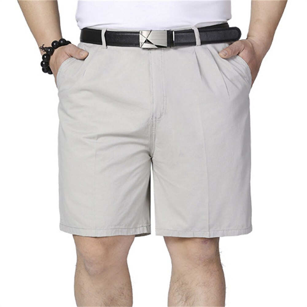 Herren Schicke Shorts Burmuda Shorts Arbeitsshorts Gerafft Tasche Einfach Komfort Atmungsaktiv Knielang Outdoor Geschäft Mode Lässig Schwarz Marineblau Lightinthebox