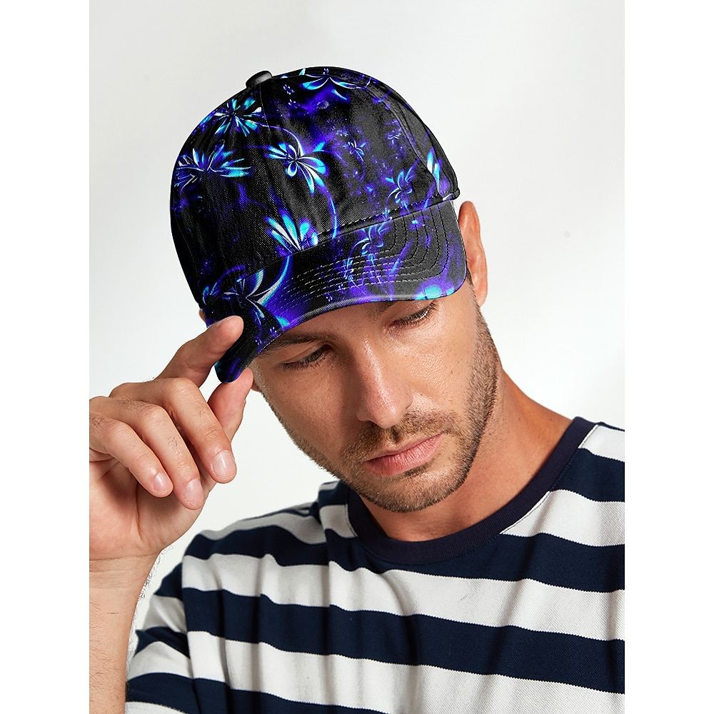 cooles Baseballcap mit künstlerischem Blumendruck - modischer und trendiger Stil - für Outdoor-Liebhaber und den Alltag Lightinthebox