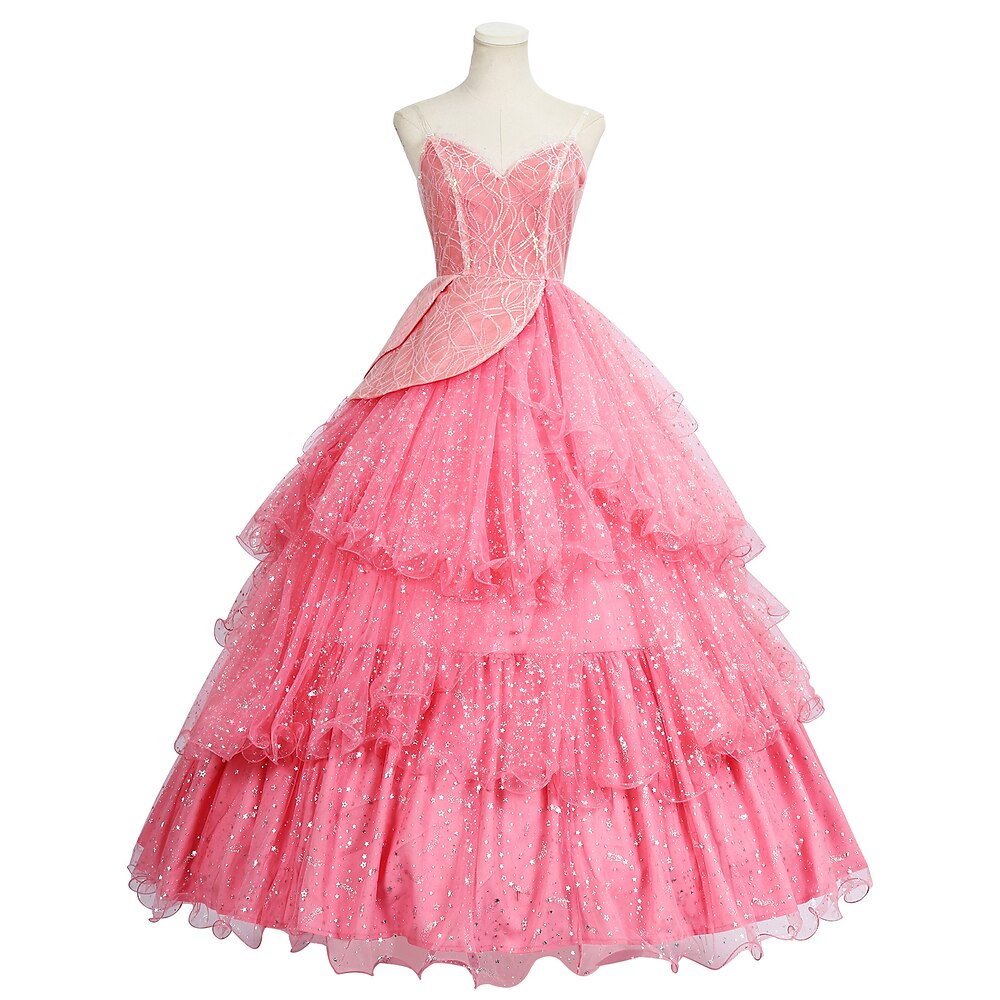 Wicked Glinda Kleid Film- und TV-Themenkostüme Film Cosplay for Damen Erwachsene Halloween Karneval Leistung Party Bühne Lightinthebox