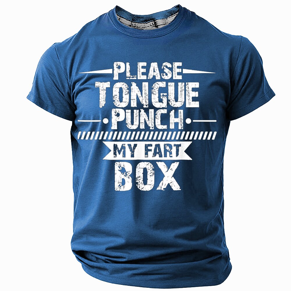 Herren Lustiger Slang T Shirt Kurzarm T-Shirt 3D-Druck Rundhalsausschnitt Hemd Mode Täglich Straße Täglich Schwarz Rote Blau Sommer Frühling Bekleidung S M L XL XXL XXXL Lightinthebox