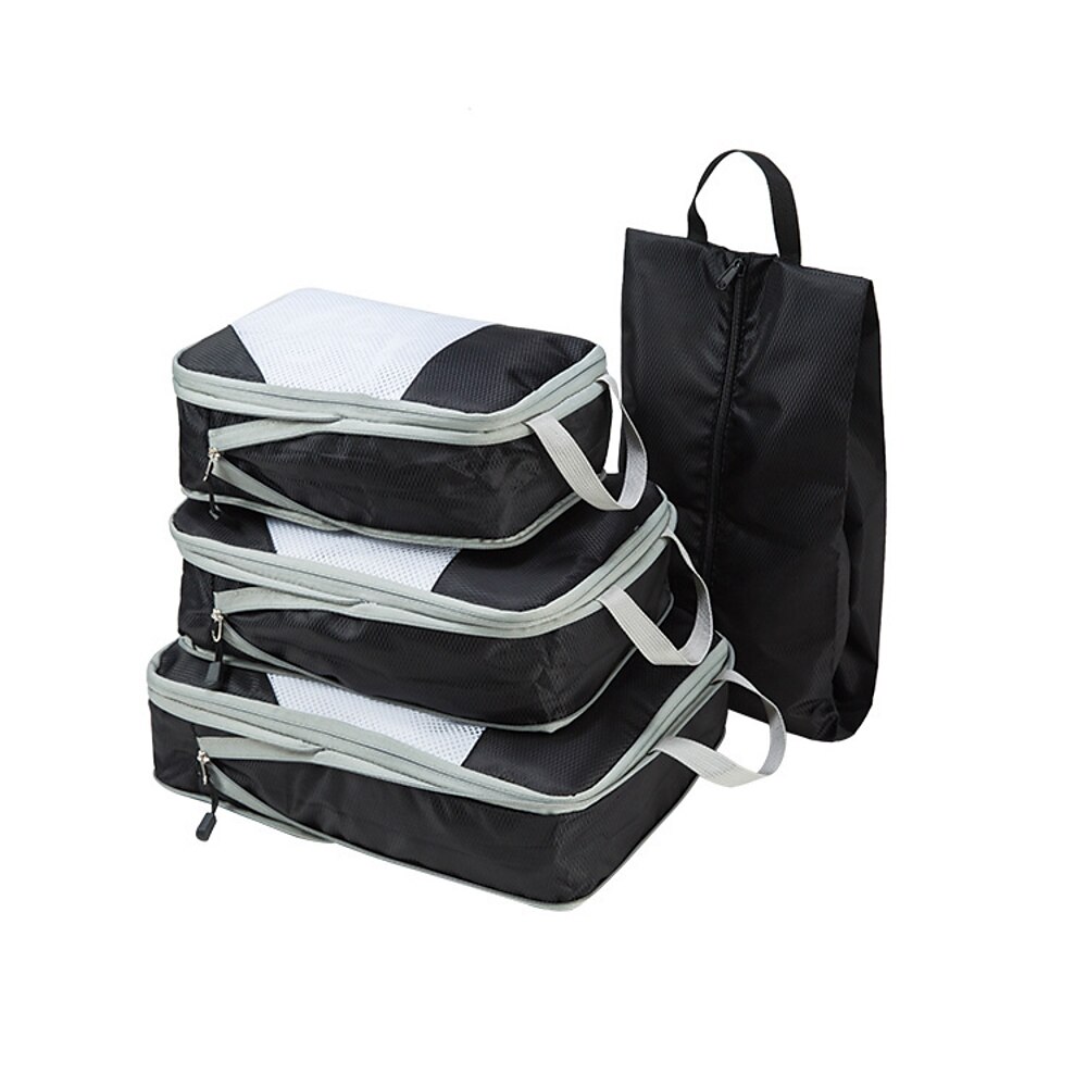 Reise-Kompressions-Packwürfel-Set - 4-teiliger, leichter, platzsparender Organizer für Kleidung, Gepäck und Reiseutensilien - langlebige, wasserdichte Reise-Aufbewahrungstaschen zum Packen, Camping und Urlaub Lightinthebox