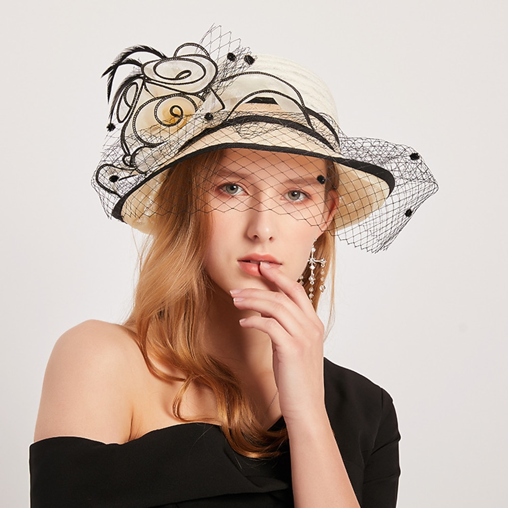 Kopfstück Organza Hochzeit Abendgesellschaft Elegant Hochzeit Mit Tüll Kopfschmuck Kopfbedeckung Lightinthebox