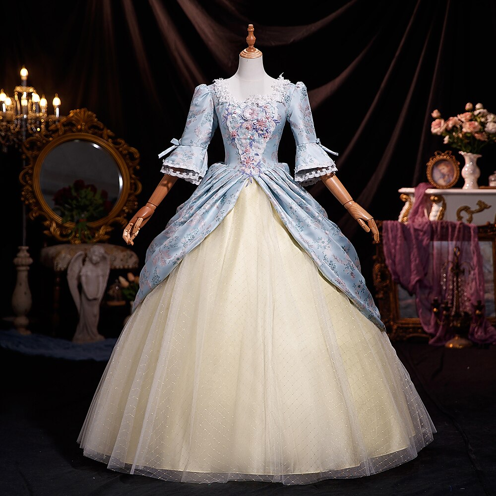 Rokoko-Ballkleid für Damen aus dem 18. Jahrhundert, Prinzessin Maria Antonietta, Rokoko, viktorianisches Renaissance-Urlaubskleid Lightinthebox