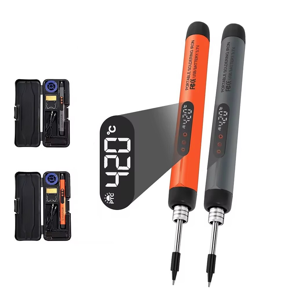 Multifunktionales digitales USB-Elektrolötkolben-Set, intelligentes 300-450-Temperatur-einstellbares Lötschweißwerkzeug Lightinthebox