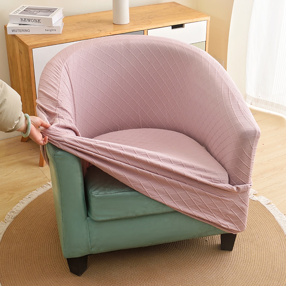 Club Badewanne Sessel Stuhlbezug Polar Fleece Einzelsofabezüge Stretch Couch Schonbezüge für Wohnzimmer Möbelschutz Lightinthebox