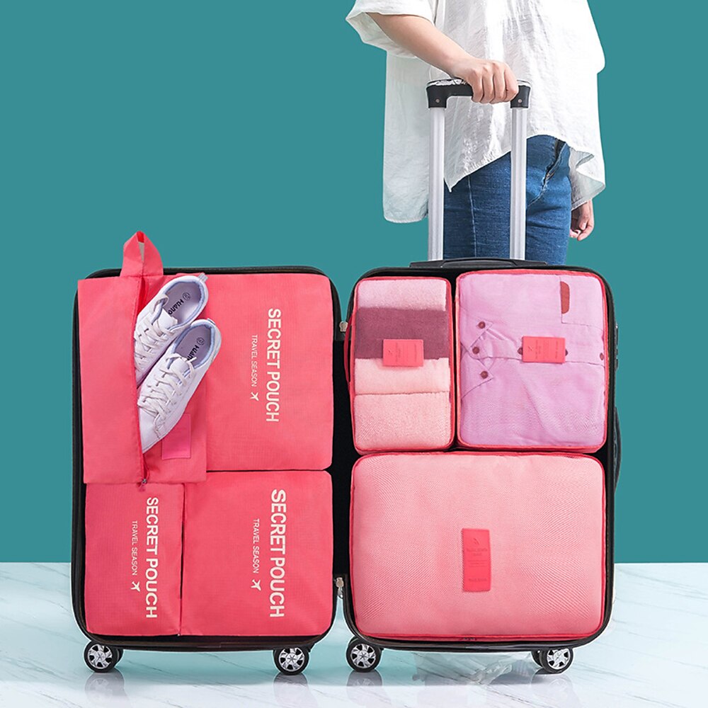 Kompressions-Packwürfel-Set für Reisen, Gepäck-Organizer, Aufbewahrungstaschen, Toilettenartikel Kosmetiksortierbeutel, faltbare Gepäcktaschen mit Kordelzug Lightinthebox