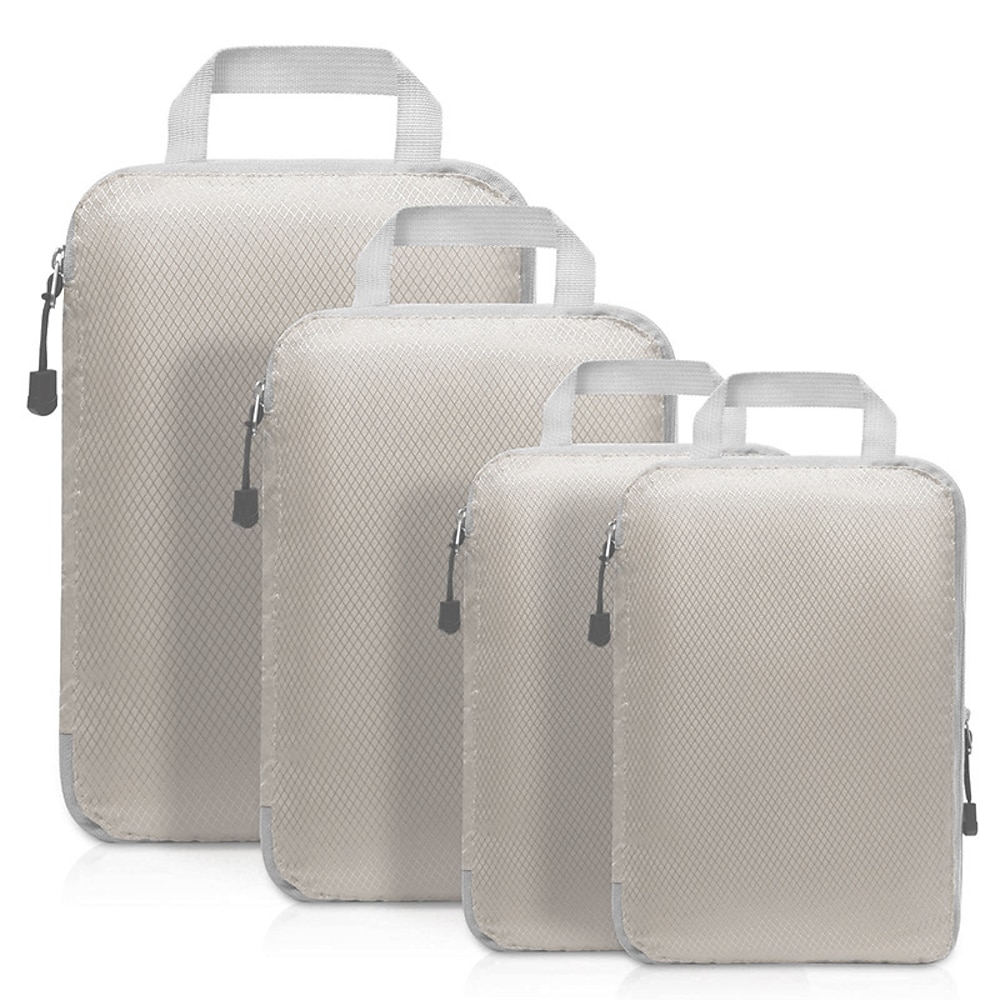 Kompressions-Packwürfel-Set für die Reise, 4er-Pack Gepäck-Organizer-Taschen, platzsparende Kleideraufbewahrungsbeutel, Reise-Packtaschen für Koffer Lightinthebox
