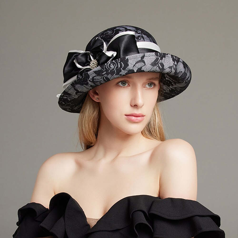 Kopfstück Leinenoptik Hochzeit Abendgesellschaft Elegant Hochzeit Mit Spitze Kopfschmuck Kopfbedeckung Lightinthebox