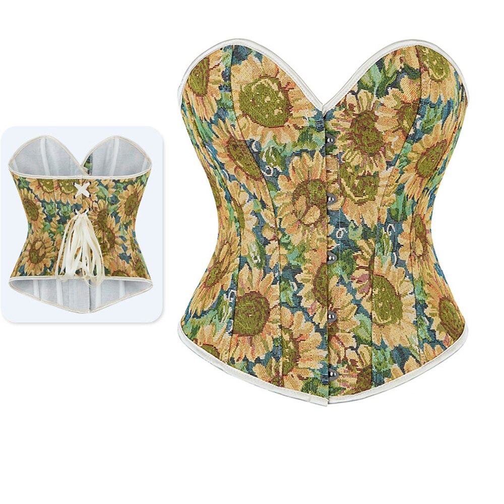 Rokoko Brustkorsett Maskerade Überbrustkorsett Cosplay Bauchkontrolle Push-Up Jacquard Jacquard Damen königlich Maskerade Party Karneval von Venedig Erwachsene Korsett Lightinthebox