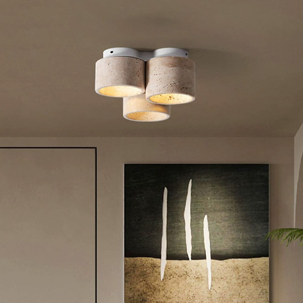 3-flammig 24 cm Kreis-/Runddesign Geometrische Formen Deckenleuchten Stein Künsterlischer Stil Vintage-Stil Klassisch Künstlerisch Naturinspiriert 110-120V 220-240V Lightinthebox