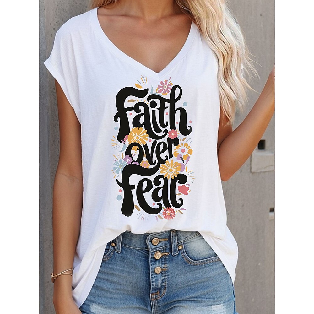 Damen Camisole-Tanktop Grafik Buchstabe Stilvoll Lässig Ärmellos V Ausschnitt Normale Oberteile Täglich Druck Weiß Rosa Blau Sommer Lightinthebox
