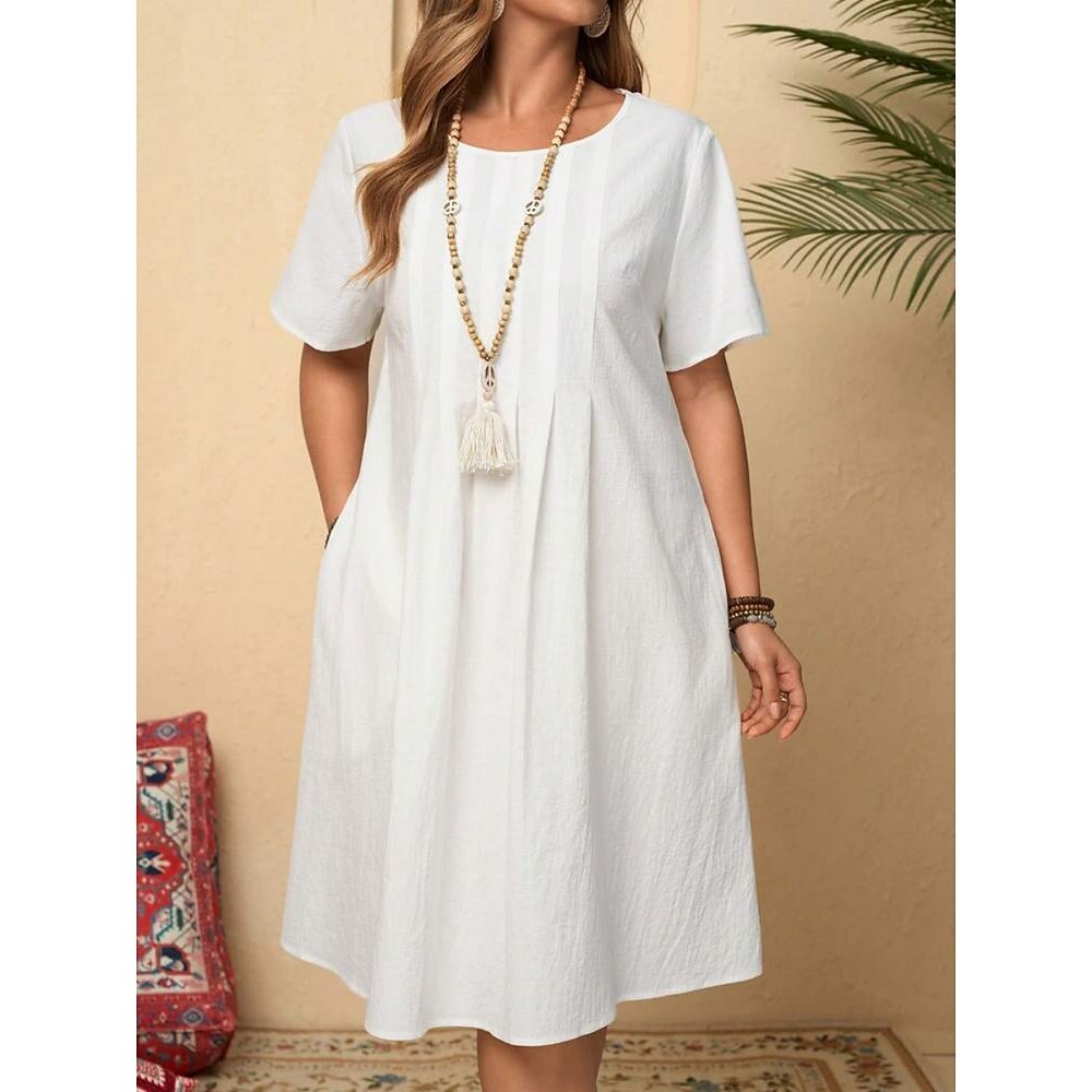 Damen Minikleid A Linie Kleid Sommerkleid Lässig Täglich Normale Passform Grafik Kurzarm V Ausschnitt Schwarz Weiß Armeegrün Dunkelblau Sommer Lightinthebox