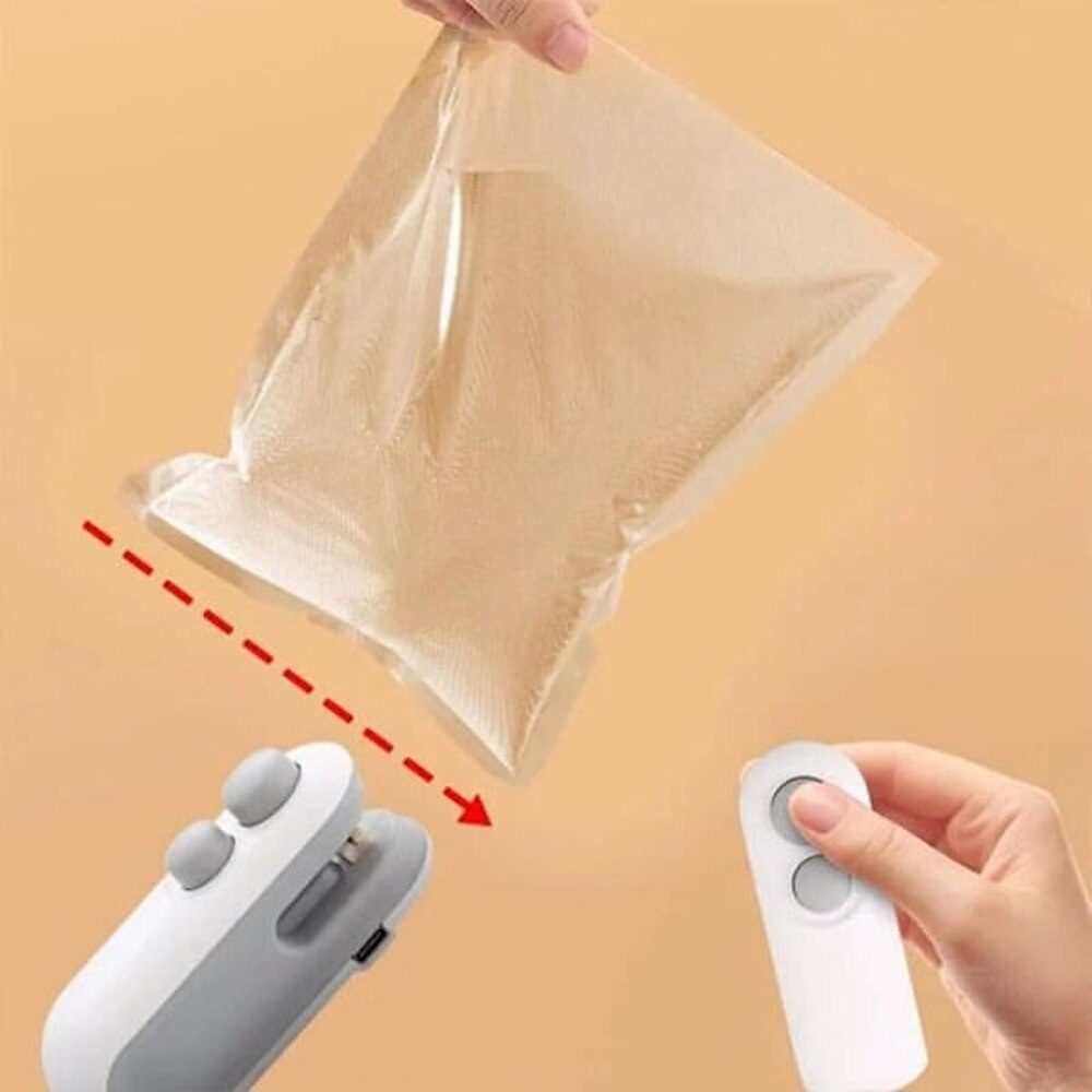 Mini-Beutelversiegeler, Hand-Heißsiegelgerät für Plastiktüten, tragbare Snack-Versiegelungsmaschine für die Küche zu Hause, einfaches Handpressen wiederverschließbar, Lebensmittelaufbewahrung Lightinthebox