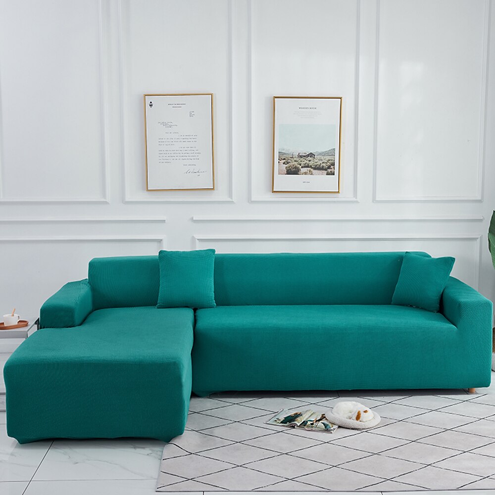 Elastischer Sofabezug aus Jacquard-Stoff, Stretch-Couchbezug, L-förmige Sofa-Schonbezug, Eckbezug für Wohnzimmer, 1/2/3/4 Sitze Lightinthebox