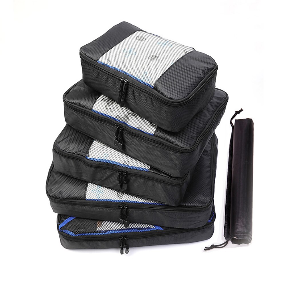 Kompressions-Packwürfel-Set zur Aufbewahrung und Organisation von Reisegepäck, 6-teiliges Kleidungs-Organizer-Set für Zuhause und unterwegs, Aufbewahrungstaschen Lightinthebox