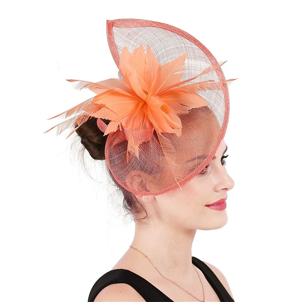 Kopfstück Leinenoptik Federn Hochzeit Abendgesellschaft Elegant Hochzeit Mit Feder Kopfschmuck Kopfbedeckung Lightinthebox