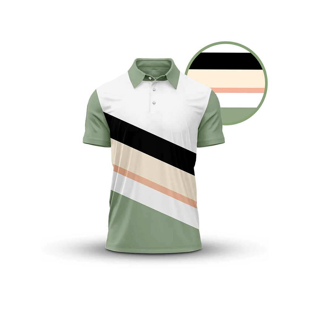 Herren Golf-Poloshirt Grün Kurzarm Oberteil Golfkleidung, Kleidung, Outfits, Kleidung Lightinthebox