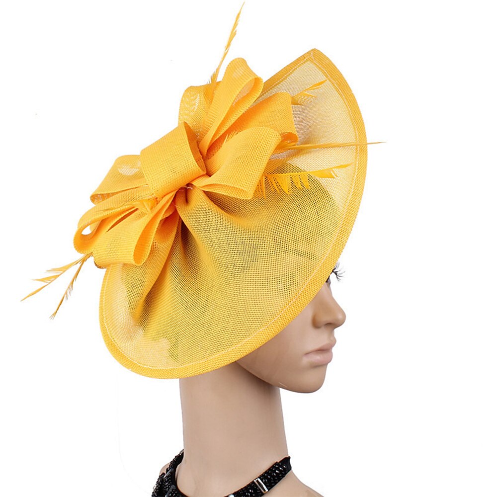 Kopfstück Leinenoptik Federn Hochzeit Abendgesellschaft Elegant Hochzeit Mit Feder Kopfschmuck Kopfbedeckung Lightinthebox