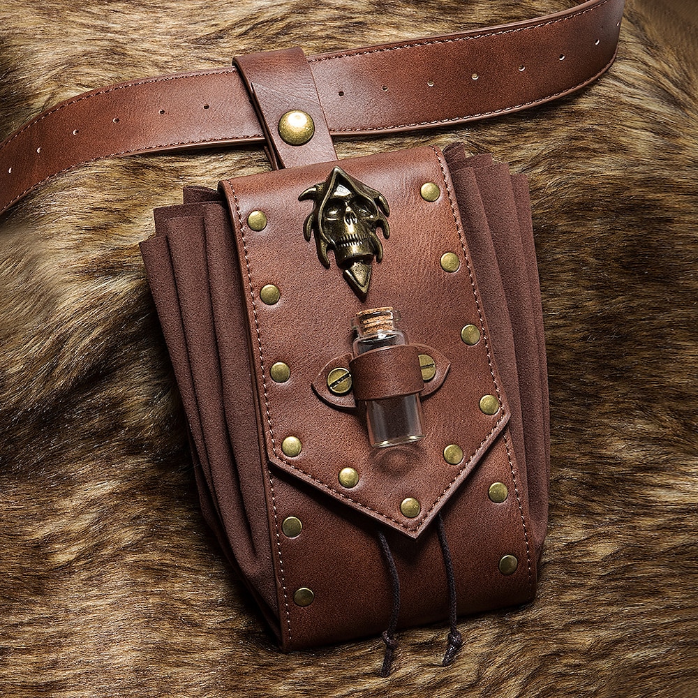 Retro Vintage Mittelalterlich Renaissance Tasche Gürteltasche Würfelbeutel Pirat Wikinger Ranger Herren Damen Unisex Seeräuber Fantasie Steampunk Halloween Karneval Leistung Party LARP Erwachsene Lightinthebox