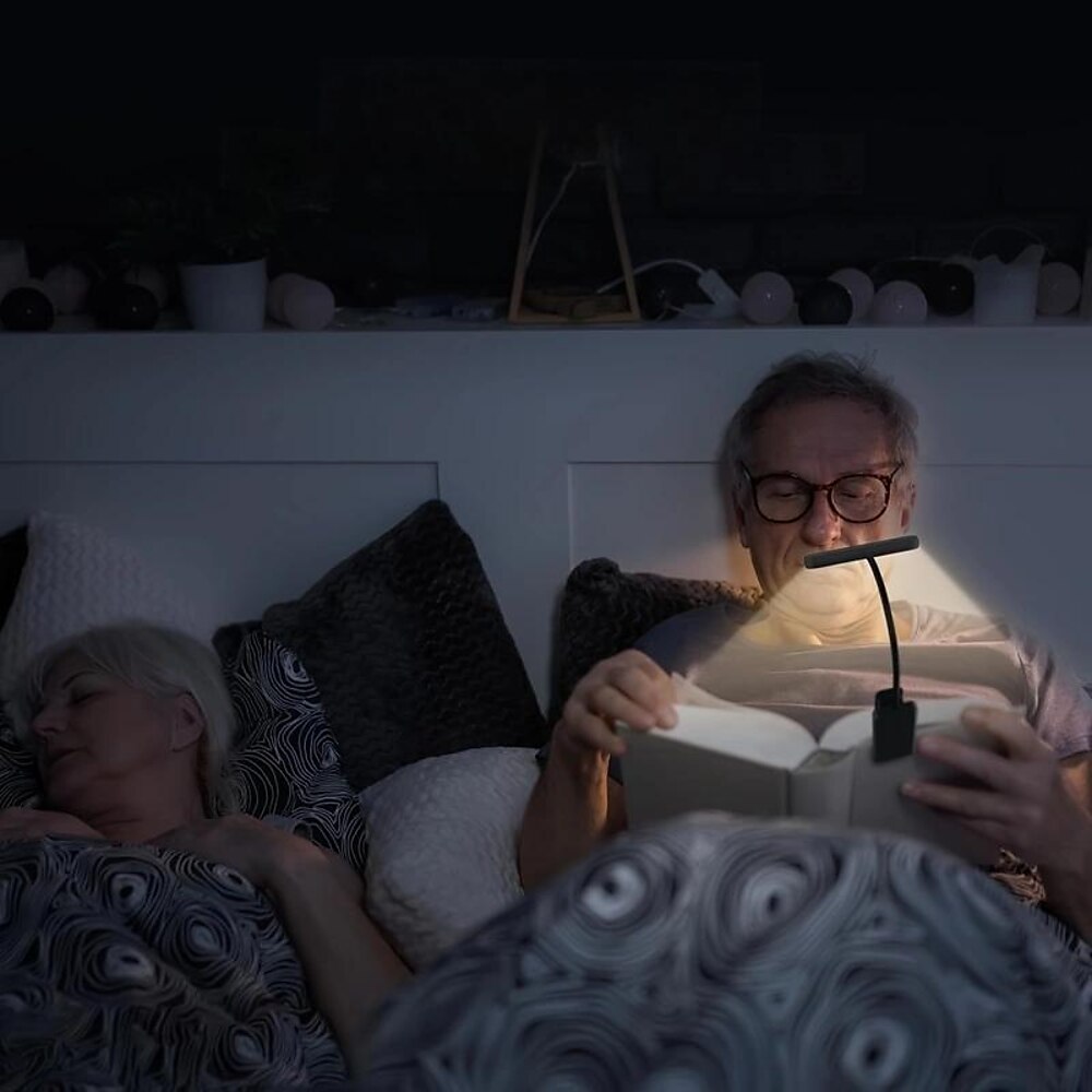 1 pc lade auge clip leselicht ohne flimmern 12 led perlen schlafzimmer nacht leselicht usb lade Lightinthebox