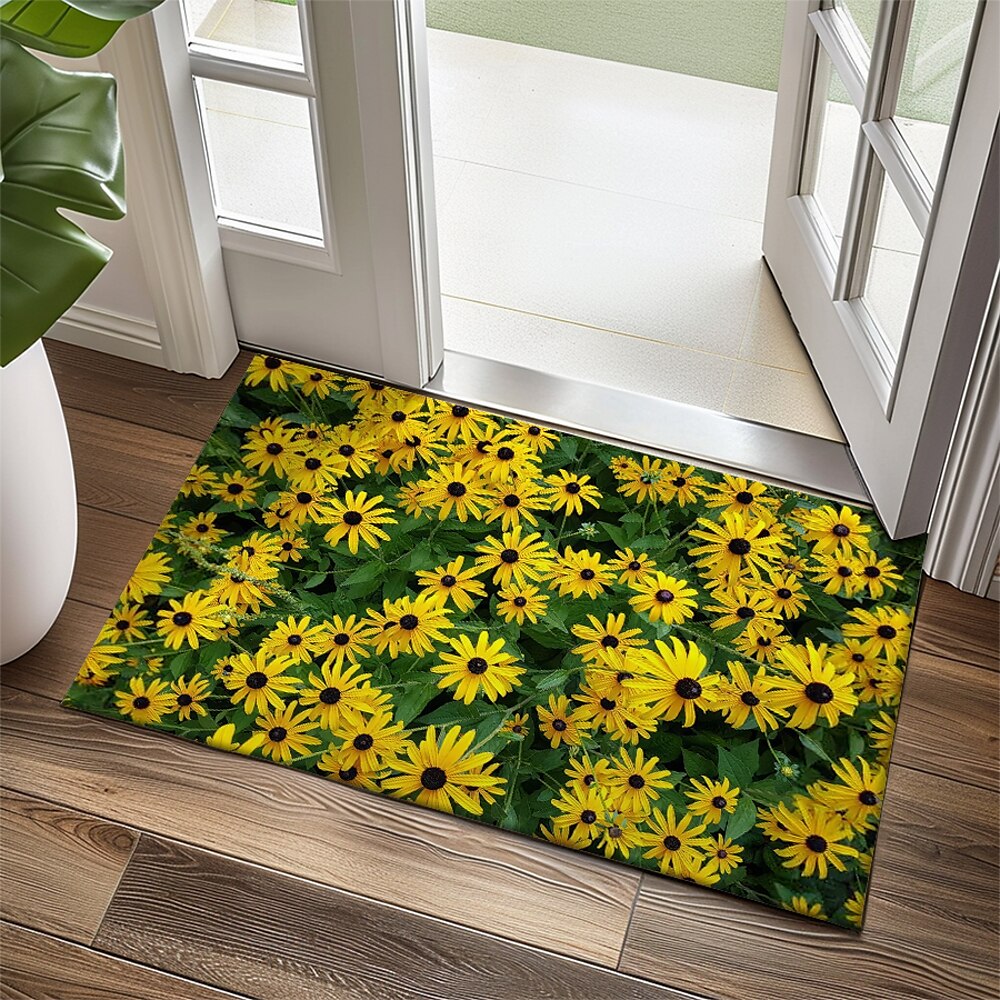 Sonnenblumen Fußmatte Küchenteppich Fußmatte Rutschfeste Teppiche Ölbeständiger Teppich Innen Außenmatte Schlafzimmer Dekor Badezimmermatte Eingangsmatte Frühling Sommer Lightinthebox