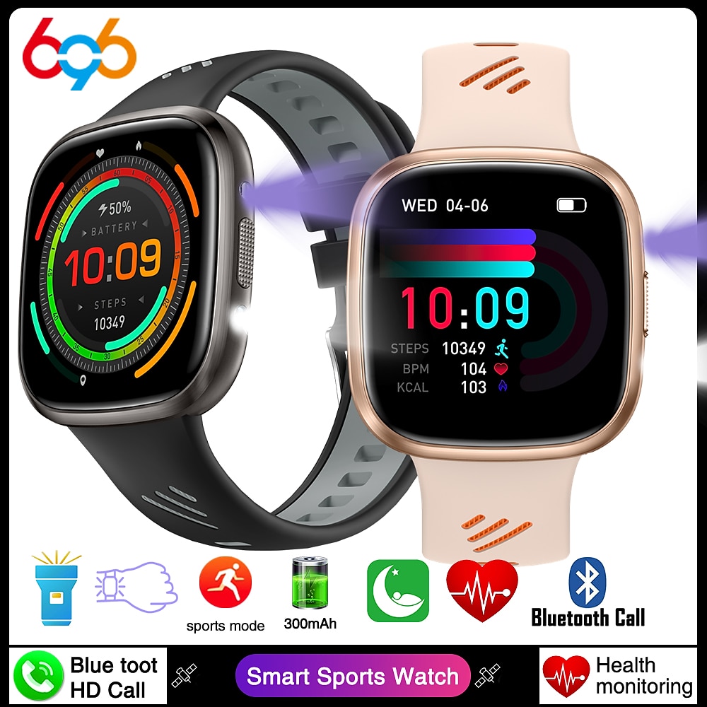 696 HT31 Smartwatch 1.72 Zoll Smartwatch Fitnessuhr Bluetooth Schrittzähler Anruferinnerung Schlaf-Tracker Kompatibel mit Android iOS Damen Herren Freisprechanrufe IPX-0 40mm Uhrengehäuse Lightinthebox