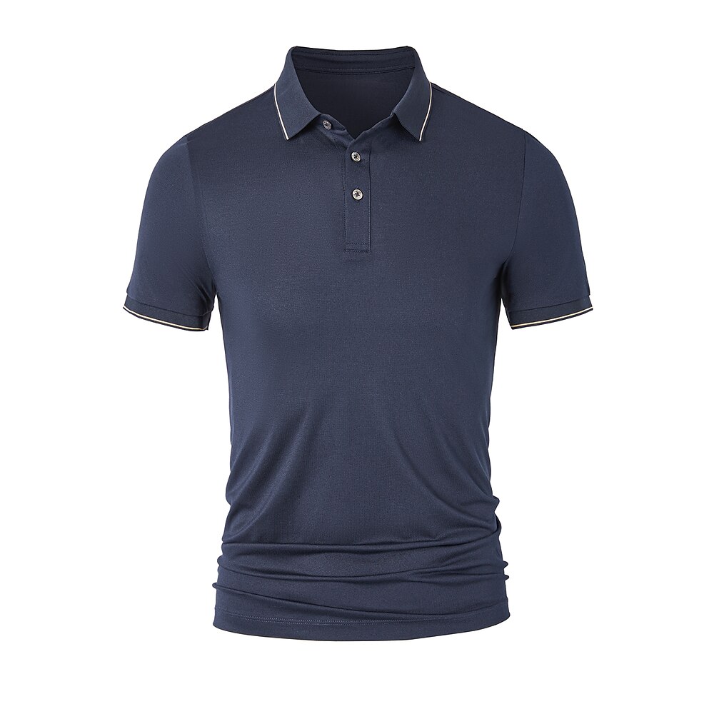 Herren Polo Strick-Polopullover Geschäft Lässig Revers Kurzarm Formell Farbblock Knöpfe Sommer Marineblau Braun Armeegrün Dunkelgray Polo Lightinthebox