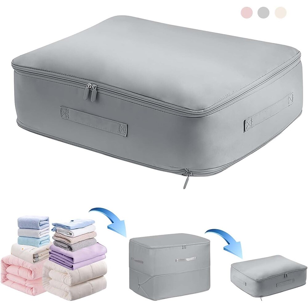 platzsparender Selbstkompressions-Organizer, Kompressionsbeutel aus Oxford-Gewebe für Kleidung, Decken, Bettdecken, extra große Reisetaschen Aufbewahrungs-Organizer für Steppdecken und Winterjacken Lightinthebox