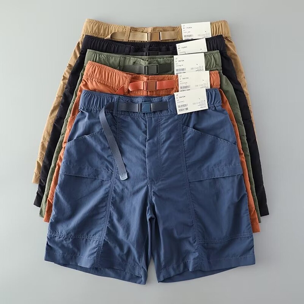 Herren Cargo-Shorts Shorts Sommershorts Mehrere Taschen Einfach Komfort tragbar Knielang Outdoor Sport Täglich Mode Lässig Schwarz Blau Lightinthebox