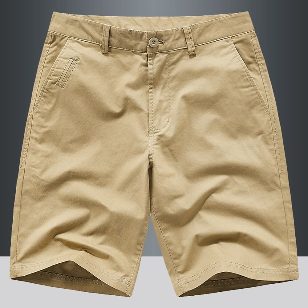Herren Schicke Shorts Arbeitsshorts Kurze Golfhosen Tasche Einfach Komfort Atmungsaktiv Knielang Outdoor Geschäft Sport Lässig Schwarz Weiß Lightinthebox