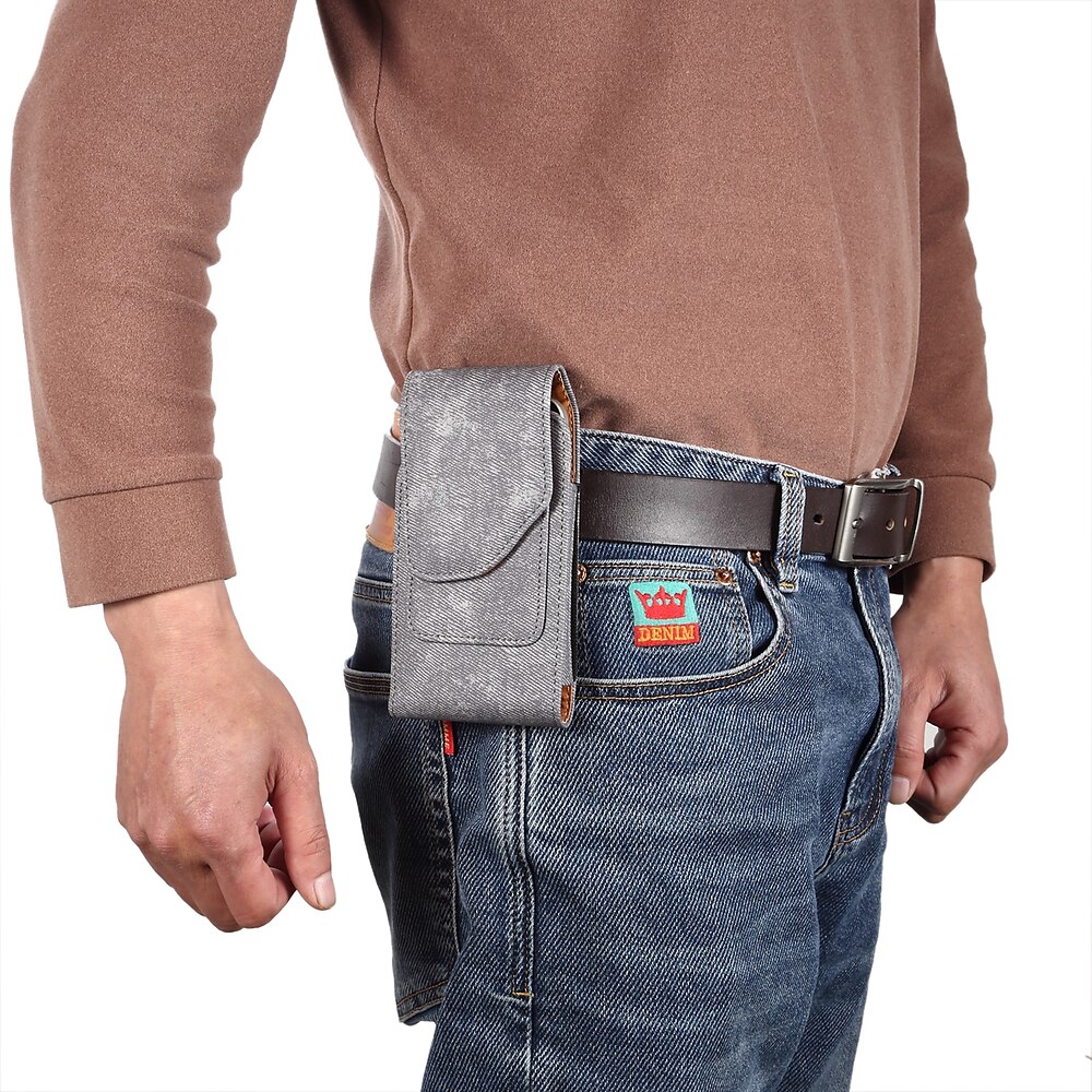 Männer Handyschlaufe Holstertasche Gürtel Hüfttasche Requisiten PU-Leder Geldbörse Telefon Brieftasche Vintage Gürtel Handy Schutzhülle Lightinthebox