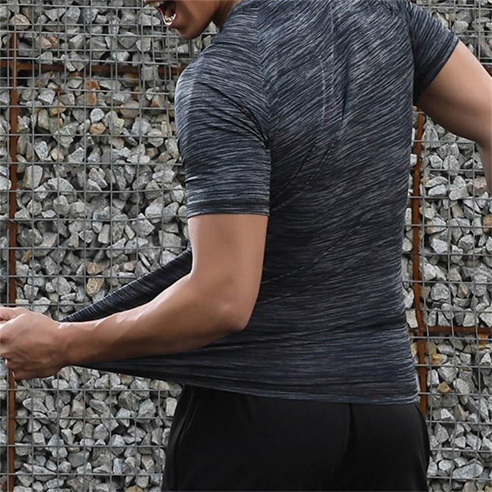 Herren T-Shirt Kurzarmshirt Kurzarm Rundhalsausschnitt Sommer Streifen Mode Designer Schnelltrocknend Urlaub Straße Ausgehen Blau Orange Grün Top T-Shirt für Herren Lightinthebox