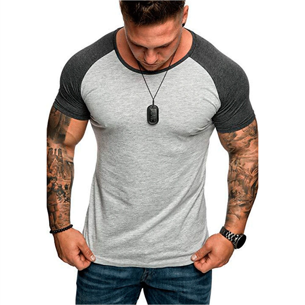 Herren T-Shirt Kurzarmshirt Kurzarm Rundhalsausschnitt Sommer Grafik Mode Designer Drucken Urlaub Straße Ausgehen Weiß Schwarz Rot Top T-Shirt für Herren Lightinthebox