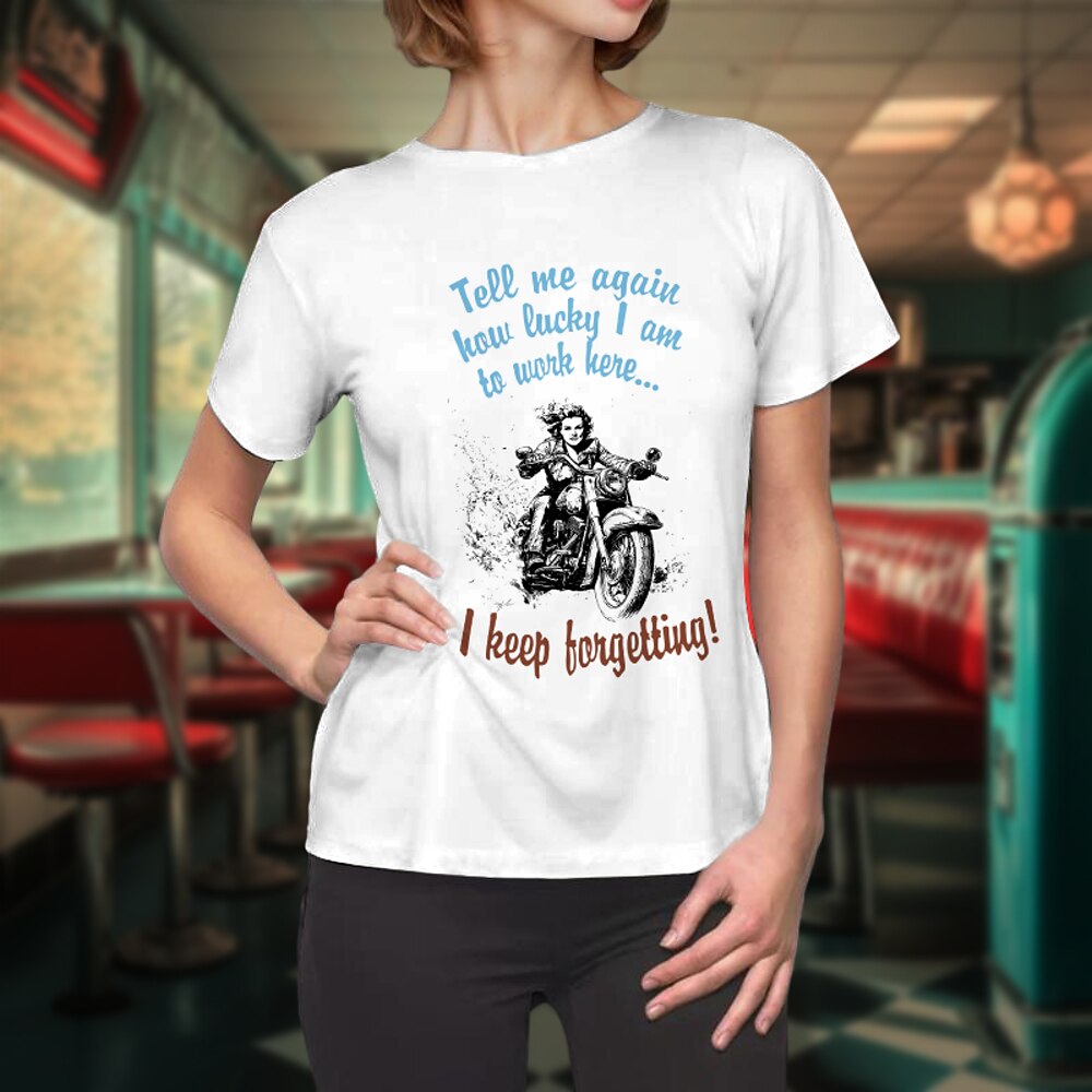 T-Shirt Retro Poster Retro-Mädchen Grafik Für Damen Erwachsene Maskerade Heißprägen Alltagstauglich Lightinthebox