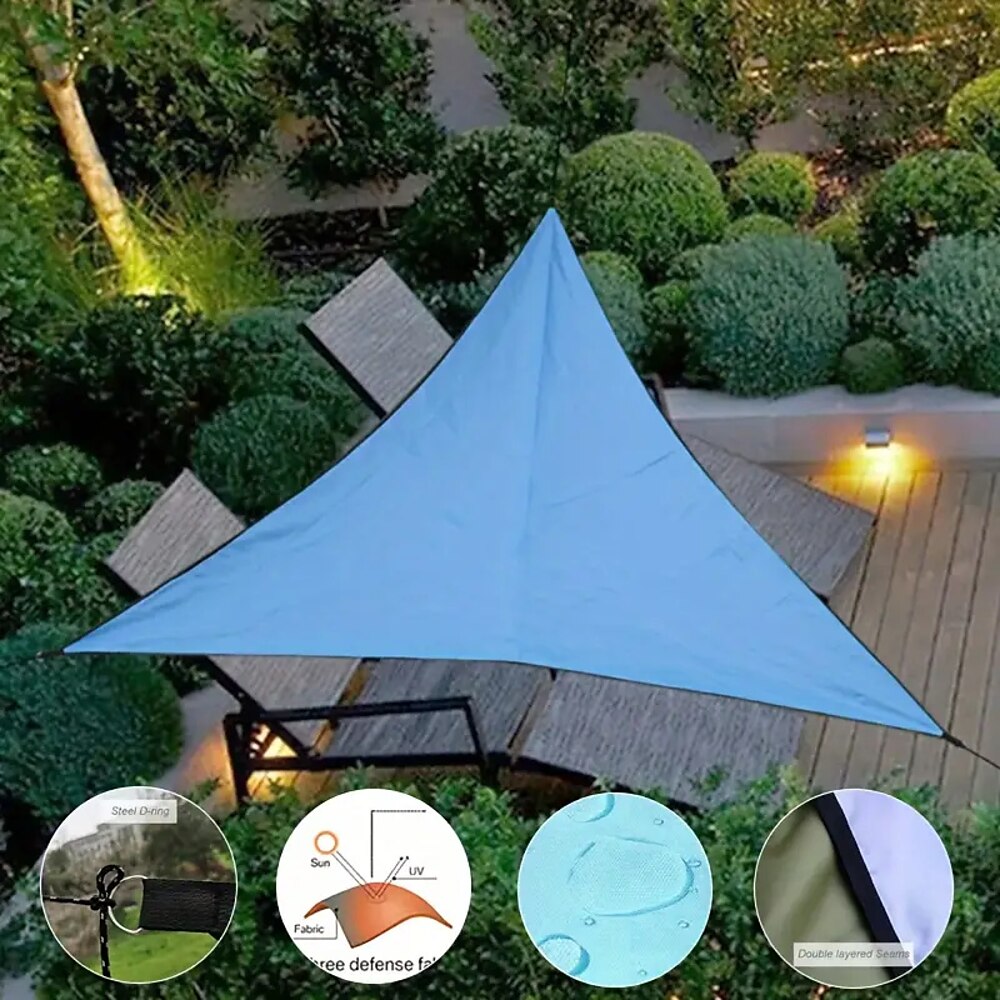Terrassen-Sonnensegel, Camping im Freien, silberne Dreiecke, Markisen, Schattenspender Lightinthebox