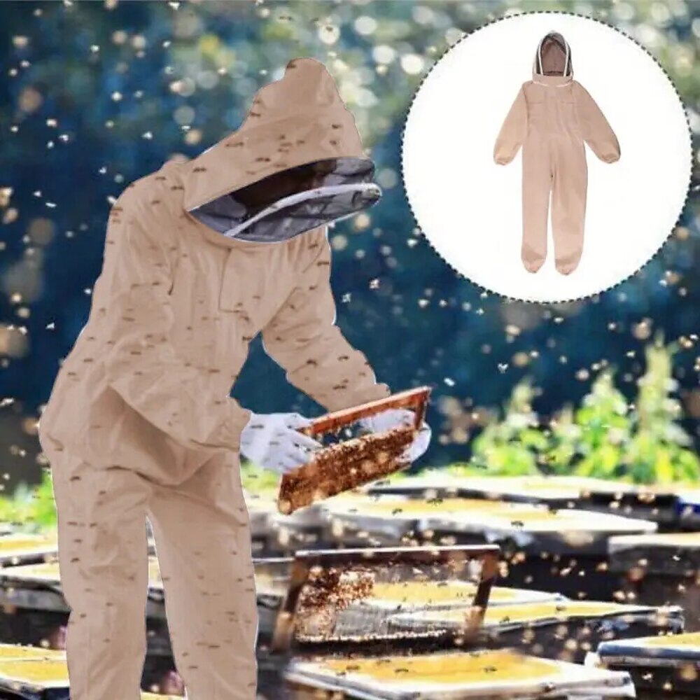 1 Stück Herren Imkeranzug Imkeranzug Imkeranzug mit Schleier Ganzkörper strapazierfähiger Imkeranzug geeignet für professionelle Imker und Anfänger Lightinthebox