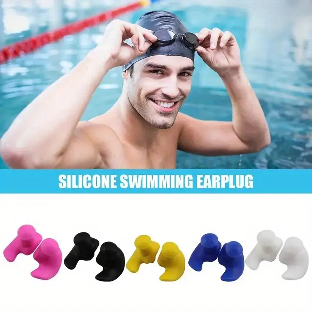 wasserdichte Ohrstöpsel professionelle Schwimm-Silikon-Ohrstöpsel weiche Spiral-Ohrstöpsel zur Geräuschreduzierung Lightinthebox