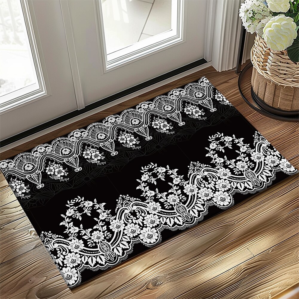 Mandala Paisley Fußmatte Küchenteppich Bodenteppich Rutschfeste Fläche Ölbeständiger Teppich Innen- und Außenteppich Schlafzimmer Dekor Badezimmermatte Eingangsteppich Frühling Sommer Lightinthebox